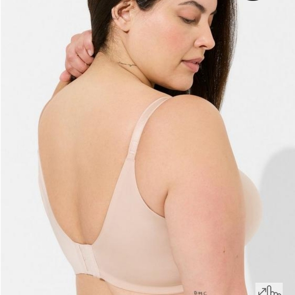 Size 44DD Torrid XO Plunge Push-Up Bra Beige Color - Picture 3 of 5